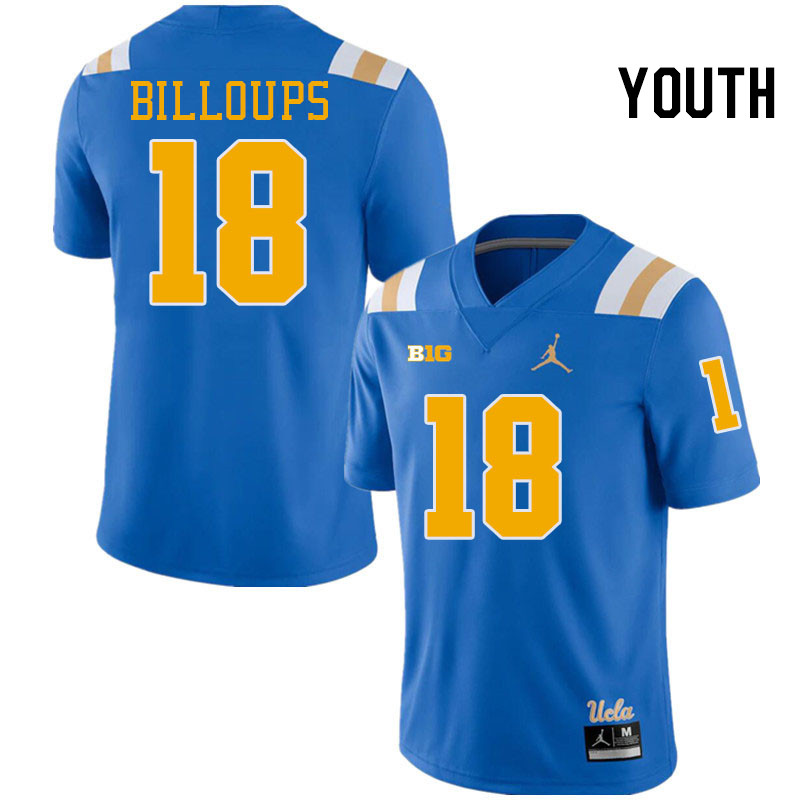 Youth #18 Nick Billoups UCLA Bruins College Football Jerseys Stitched-Royal